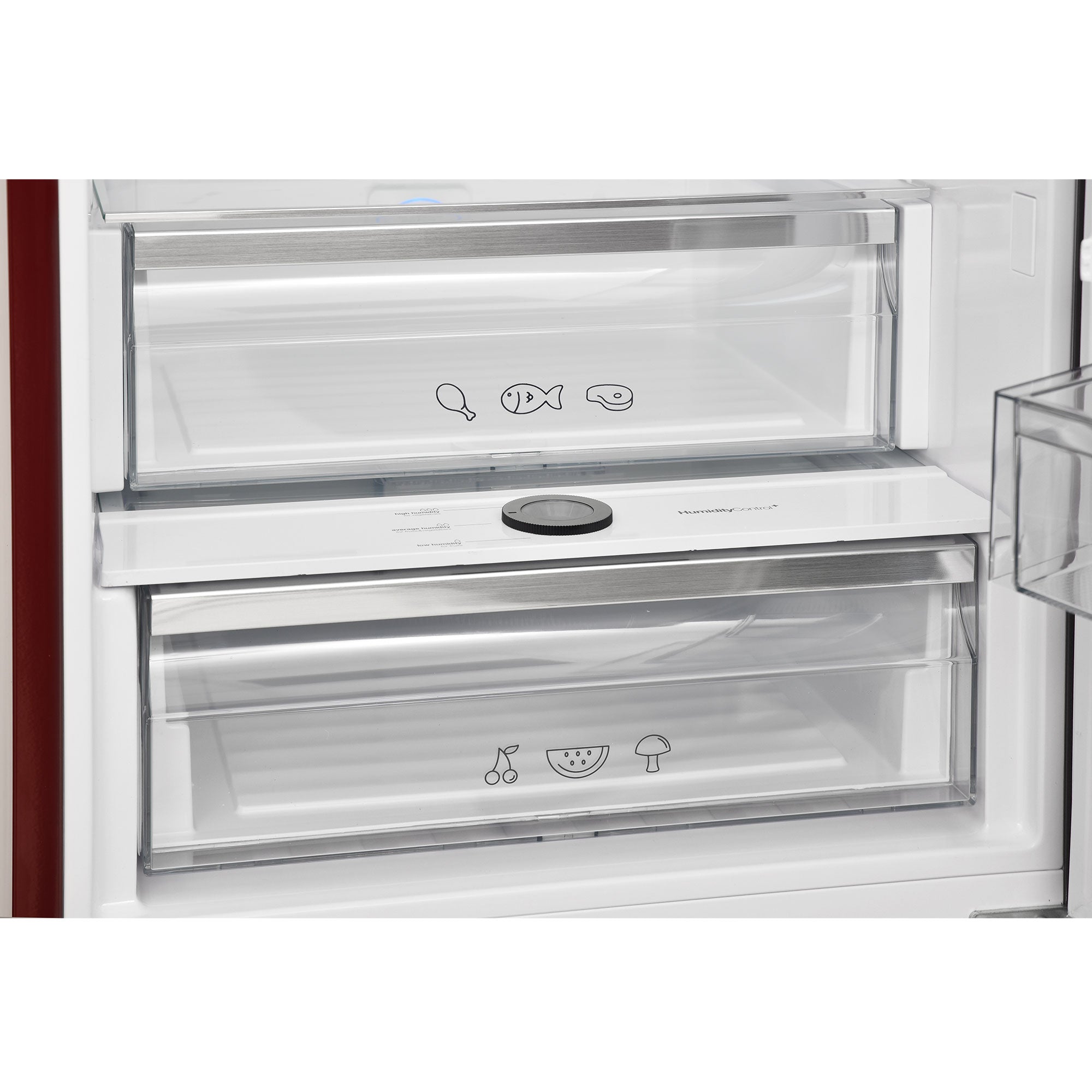 Vestel RETRO NFK37021 BORDEAUX No Frost Kühlschrank 330 l