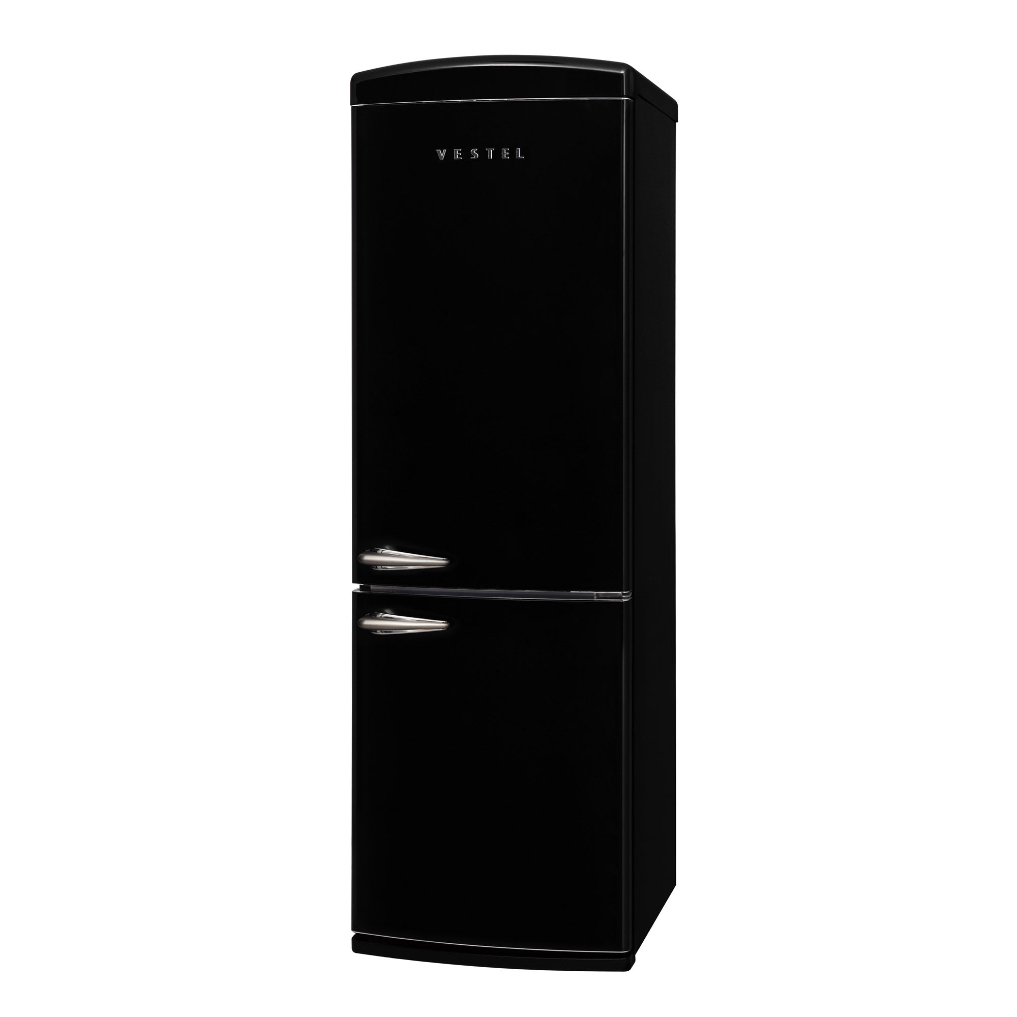 Vestel RETRO NFK37021 BLACK No Frost Kühlschrank 330 l