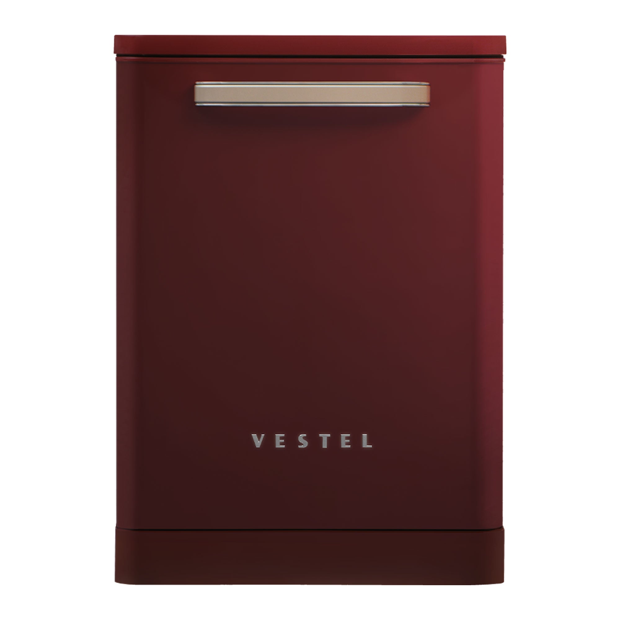 Vestel Retro DW 5001 Bordeaux freistehender Geschirrspüler 14 Maßgedecke 5 Programme