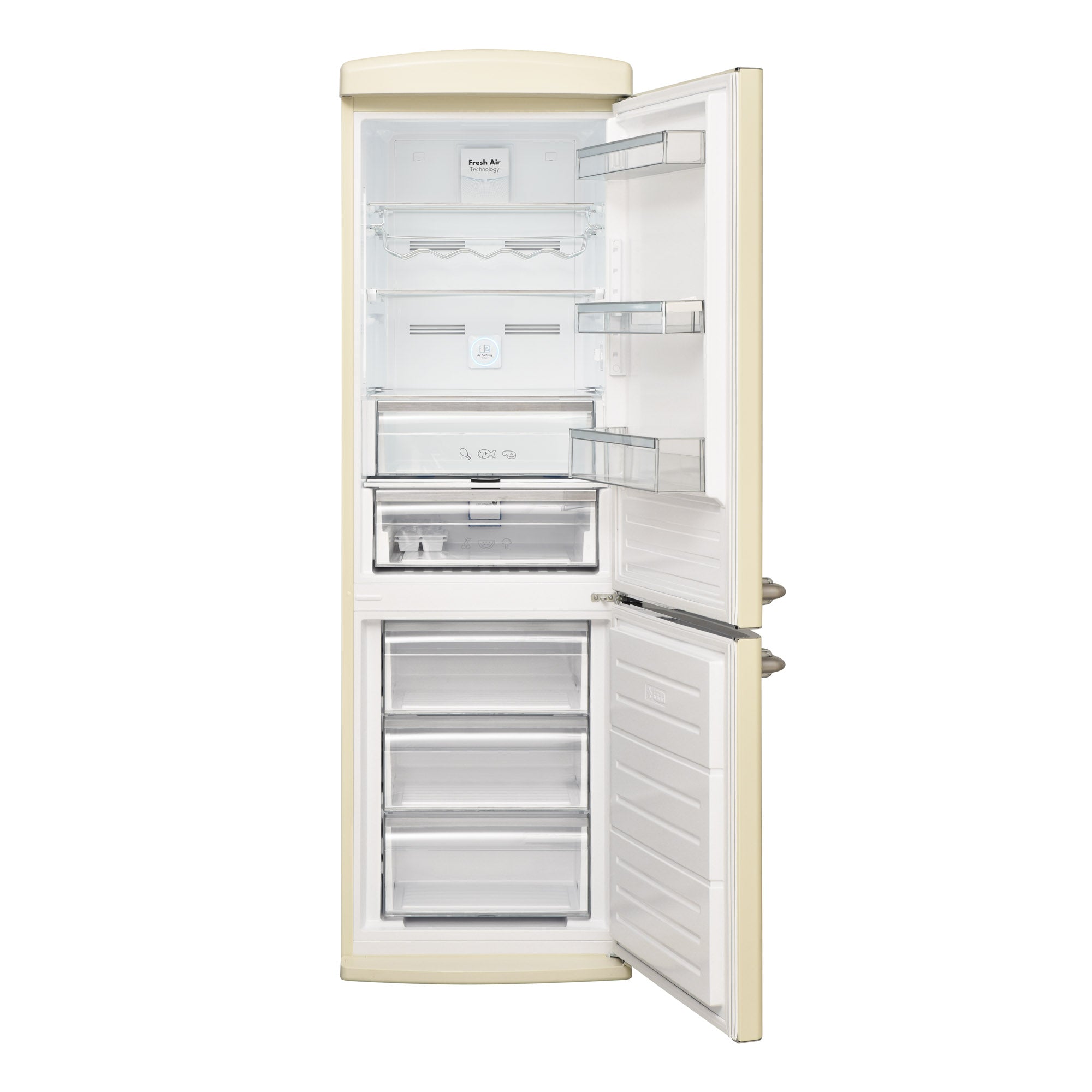 Vestel RETRO NFK37021 BEIGE No Frost Kühlschrank 330 l