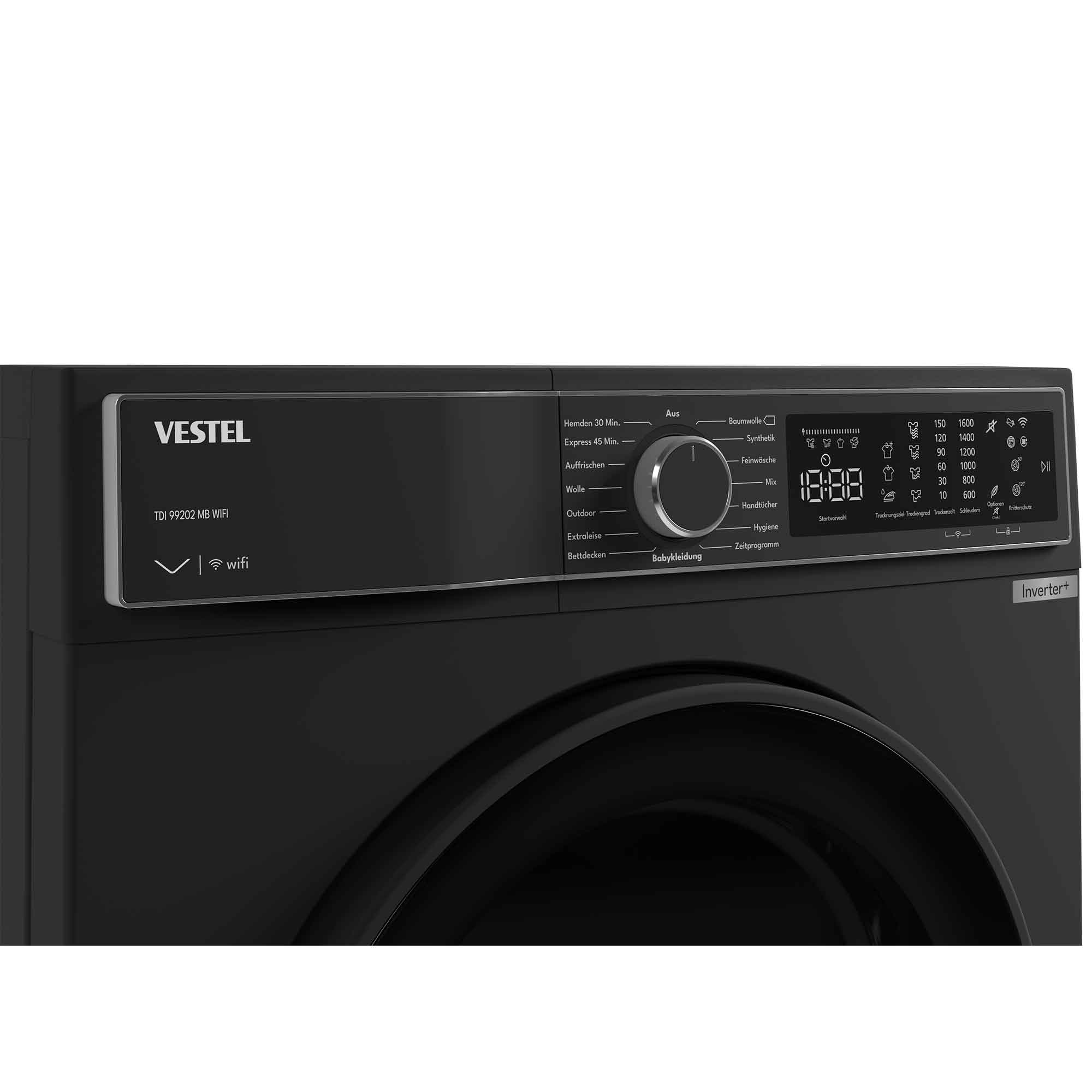 Vestel TDI 99202 MB WIFI Wärmepumpentrockner 9 kg