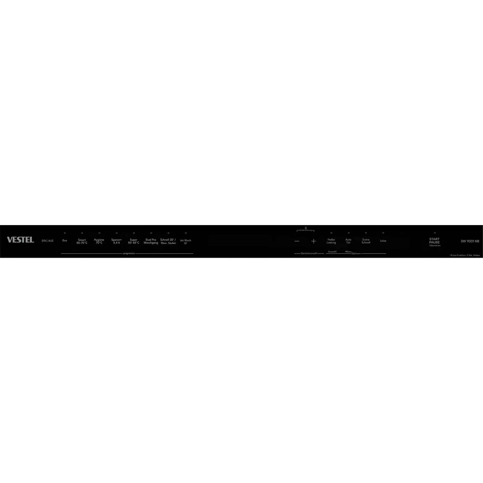 Vestel DW 9001 MB freistehender Geschirrspüler 14 Maßgedecke 9 Programme