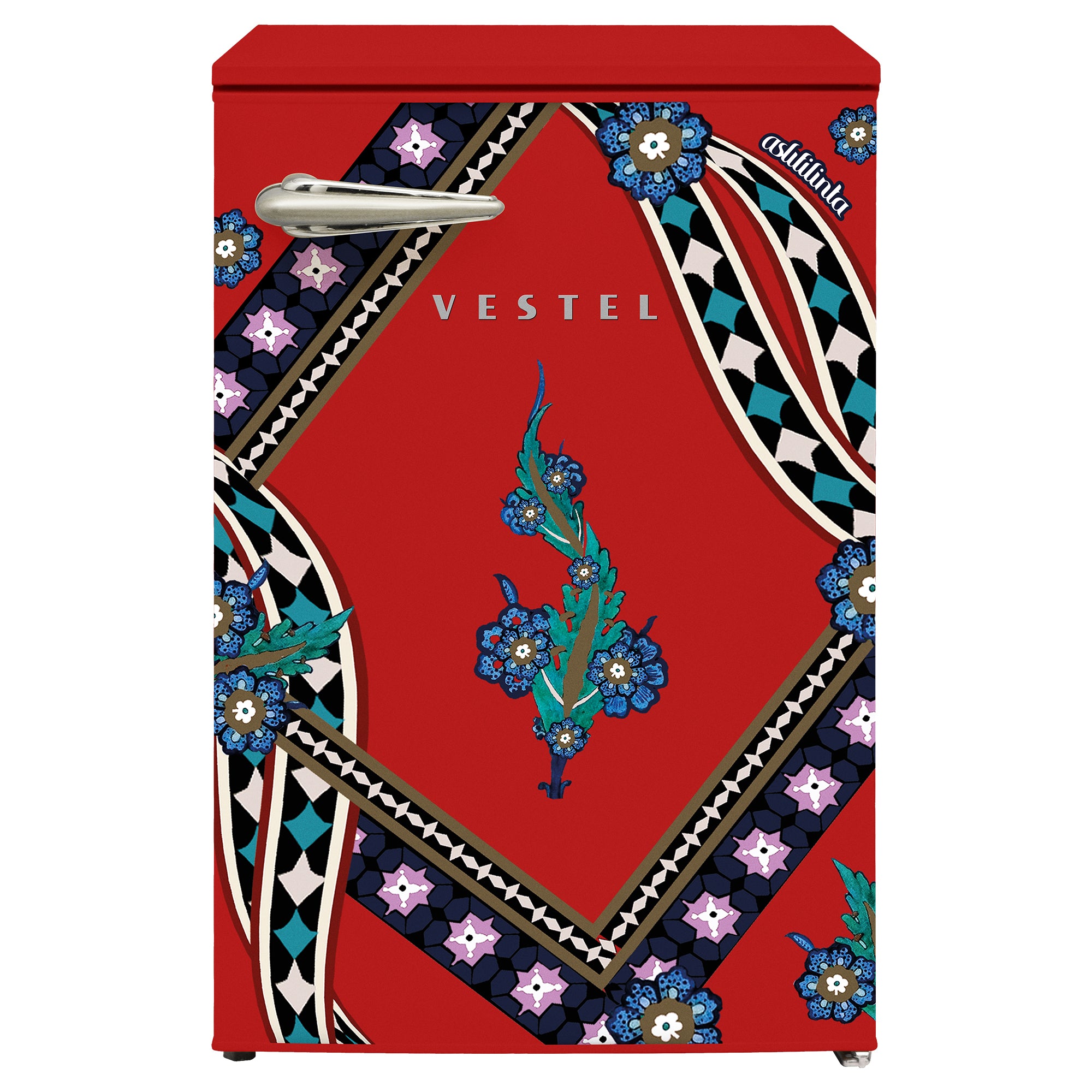 Vestel x Aslı Filinta Retro TT14021 Red Saz Kühlschrank
