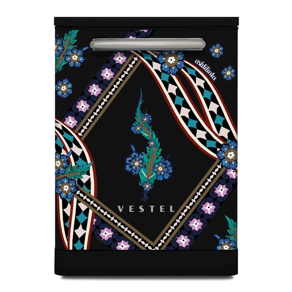 Vestel x Asl? Filinta DW 5001 Retro Black Saz freistehender Geschirrspüler