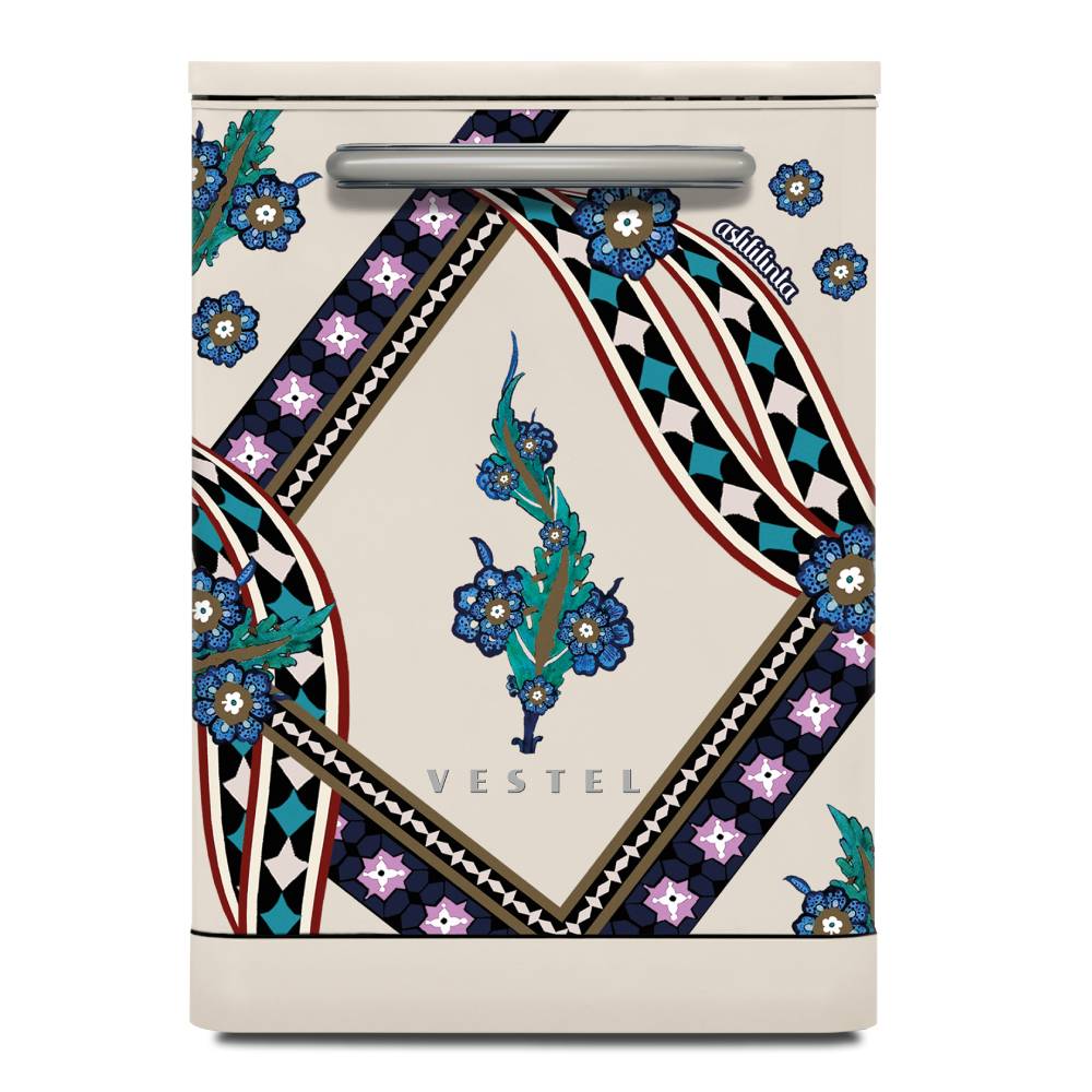 Vestel x Asl? Filinta DW 5001 Retro Beige Saz freistehender Geschirrspüler