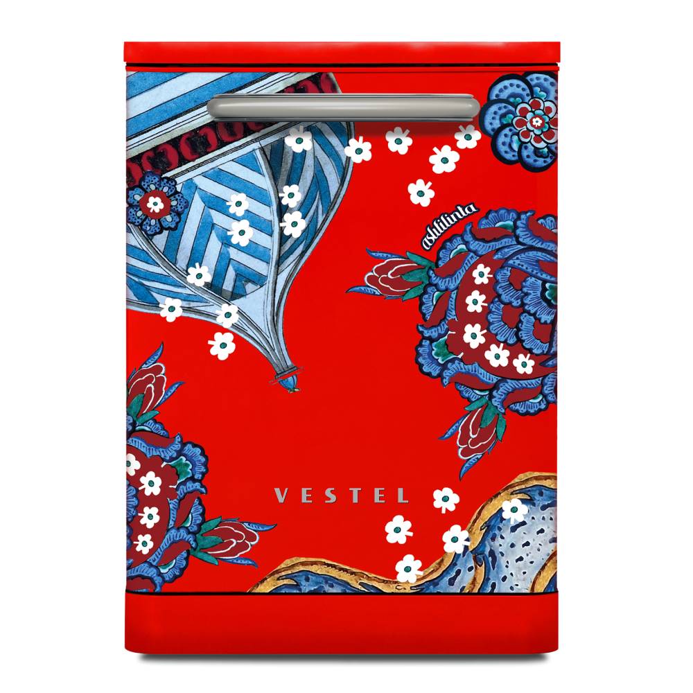 Vestel x Asl? Filinta DW 5001 Retro Red Saz freistehender Geschirrspüler