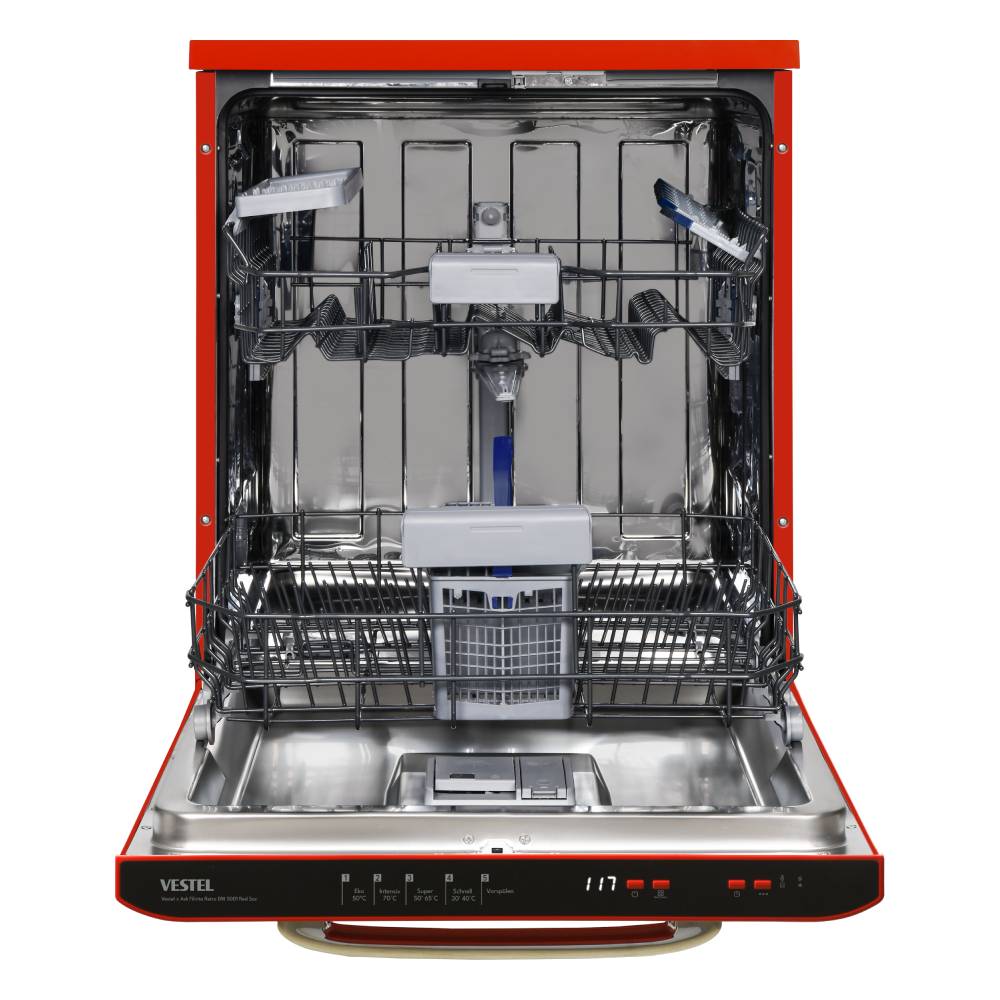 Vestel x Asl? Filinta DW 5001 Retro Red Saz freistehender Geschirrspüler