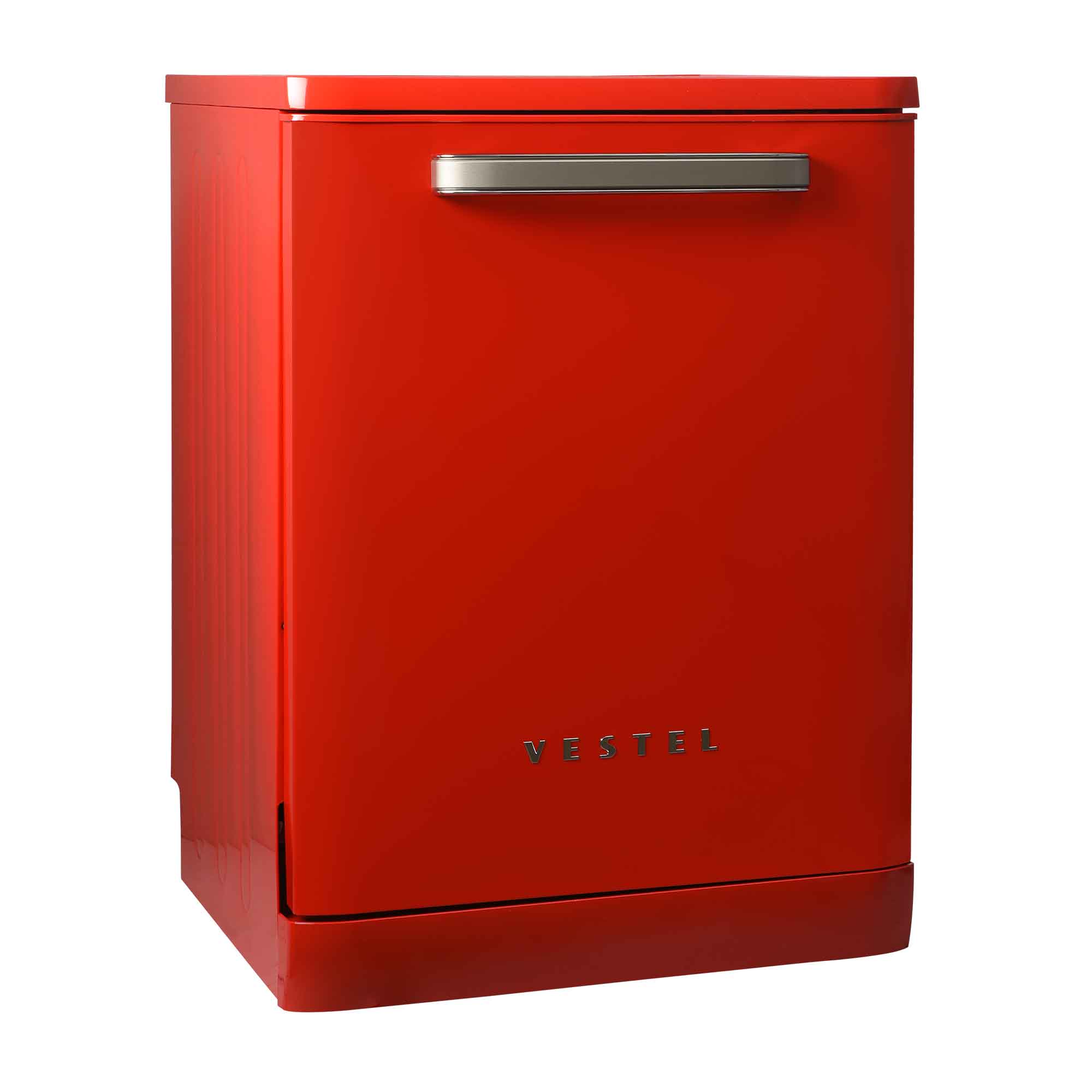 Vestel Retro DW 5001 Red freistehender Geschirrspüler