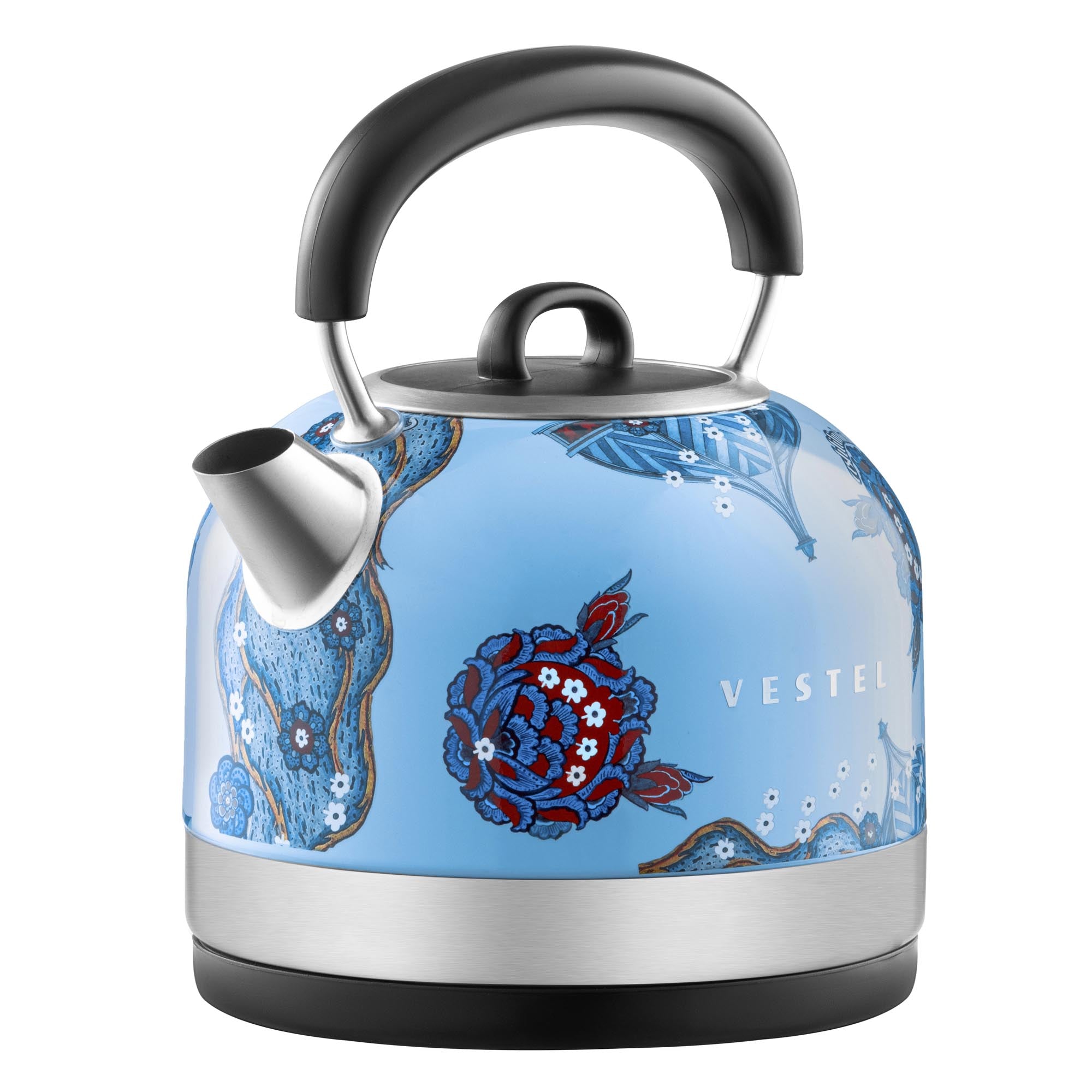Vestel x Aslı Filinta Retro Babyblauer Çini Wasserkocher