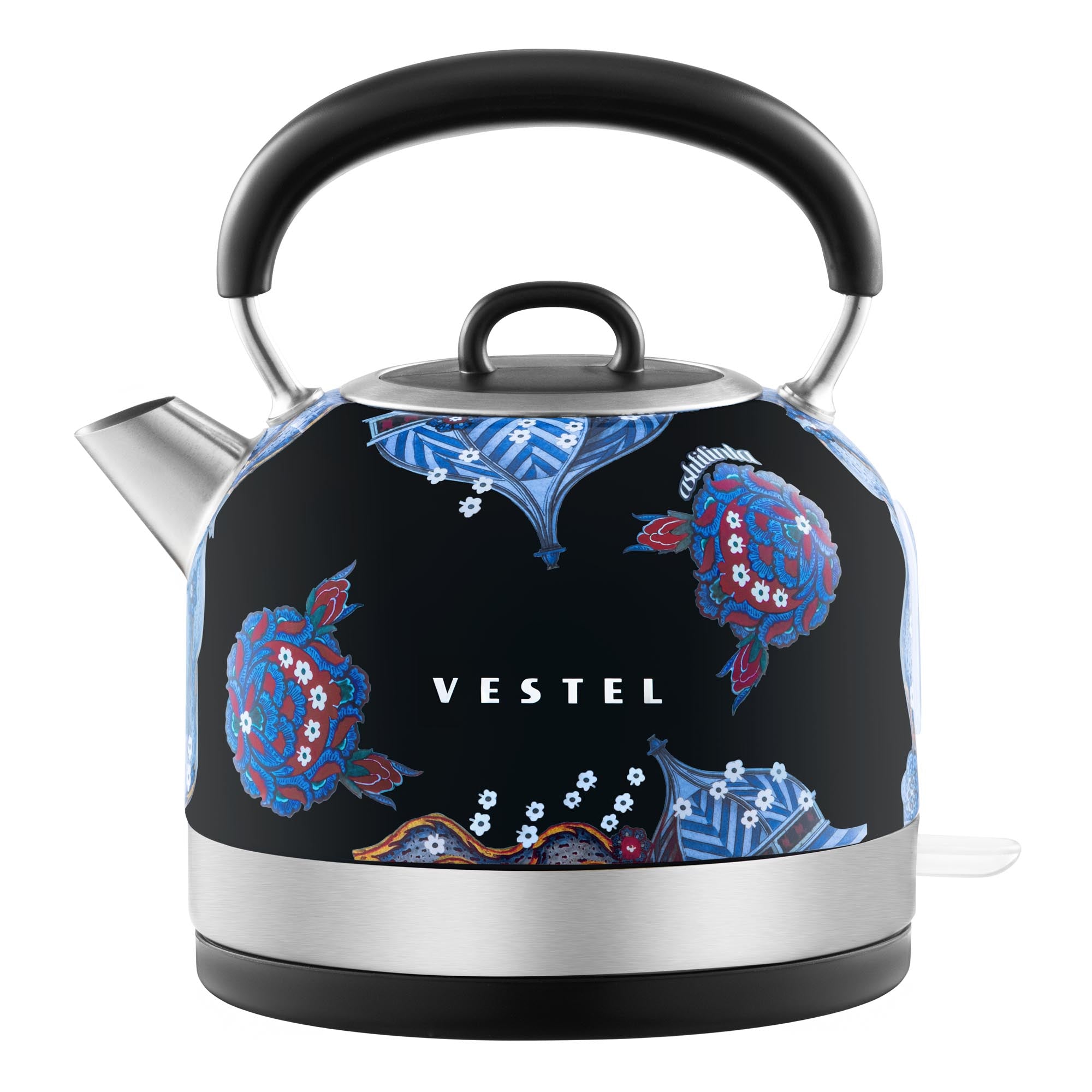 Vestel x Aslı Filinta Retro Schwarzer Çini Wasserkocher