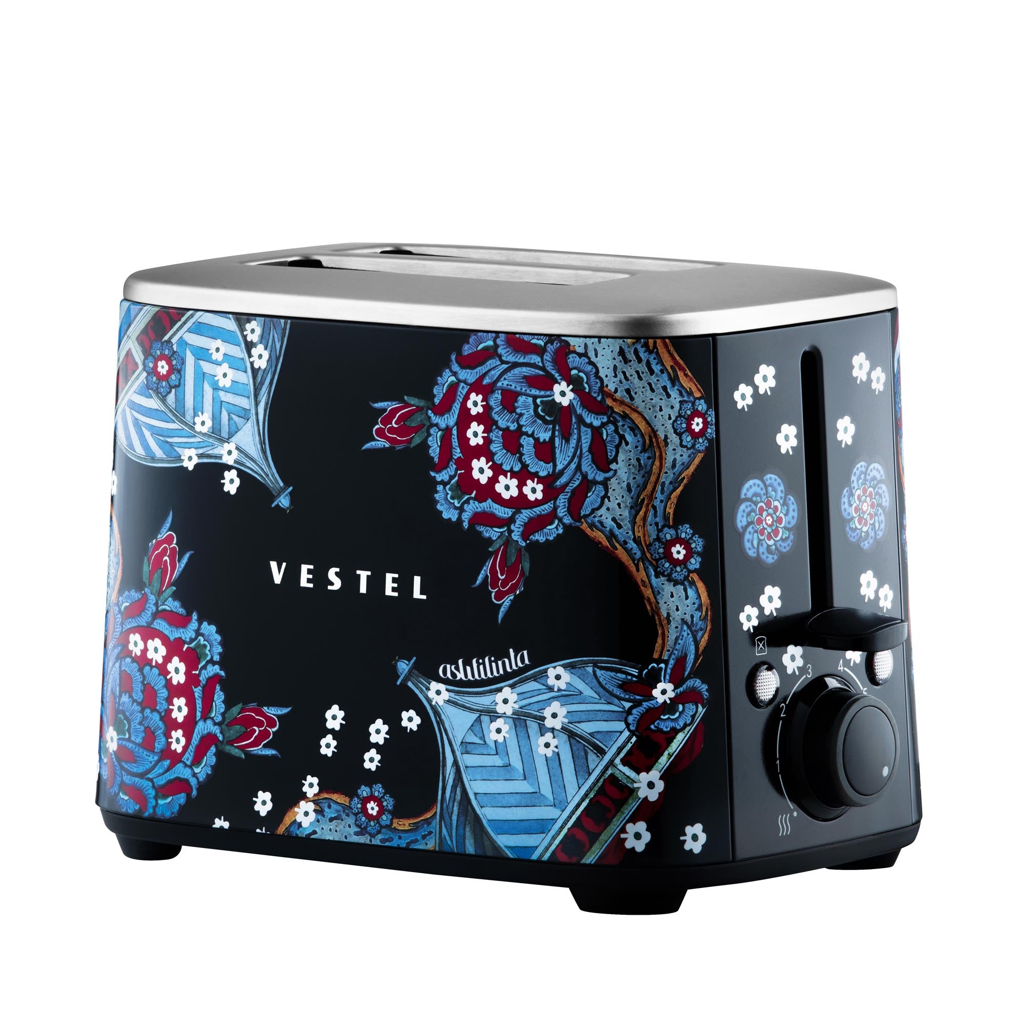 Vestel X Aslı Filinta Retro Schwarze Çini Toaster
