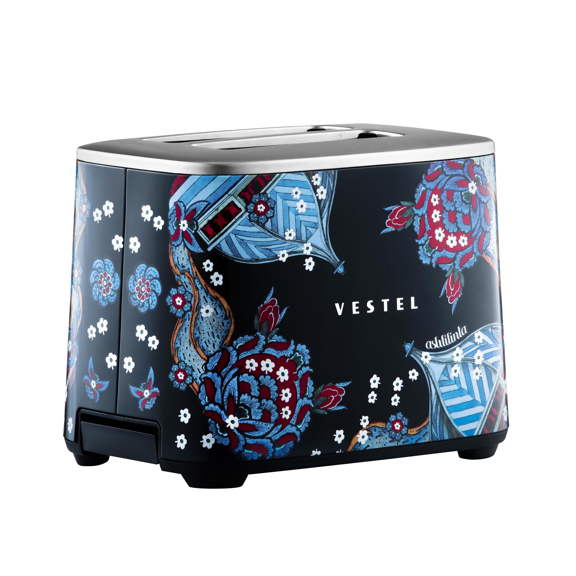Vestel X Aslı Filinta Retro Schwarze Çini Toaster