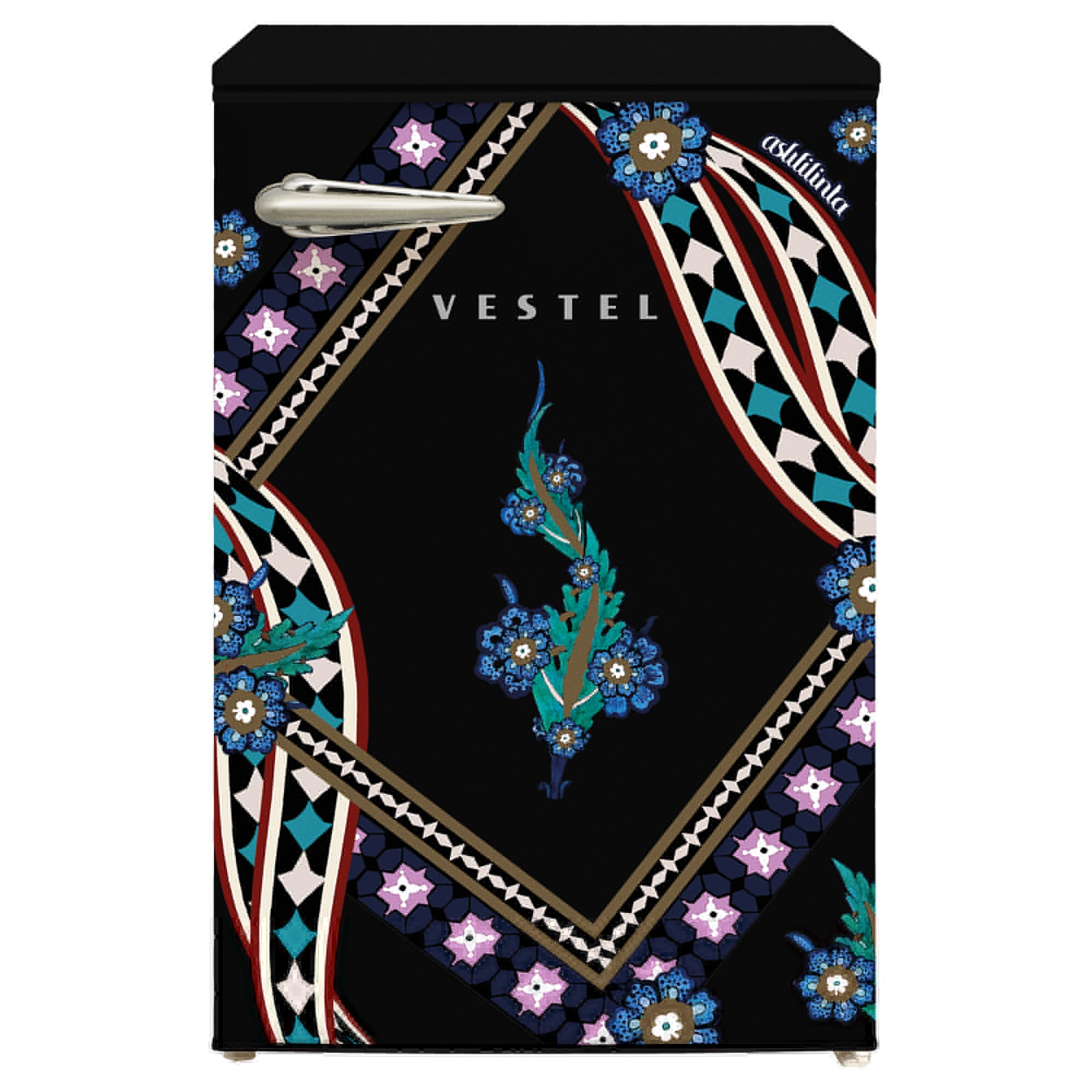 Vestel x Aslı Filinta Retro TT14021 Black Saz Kühlschrank