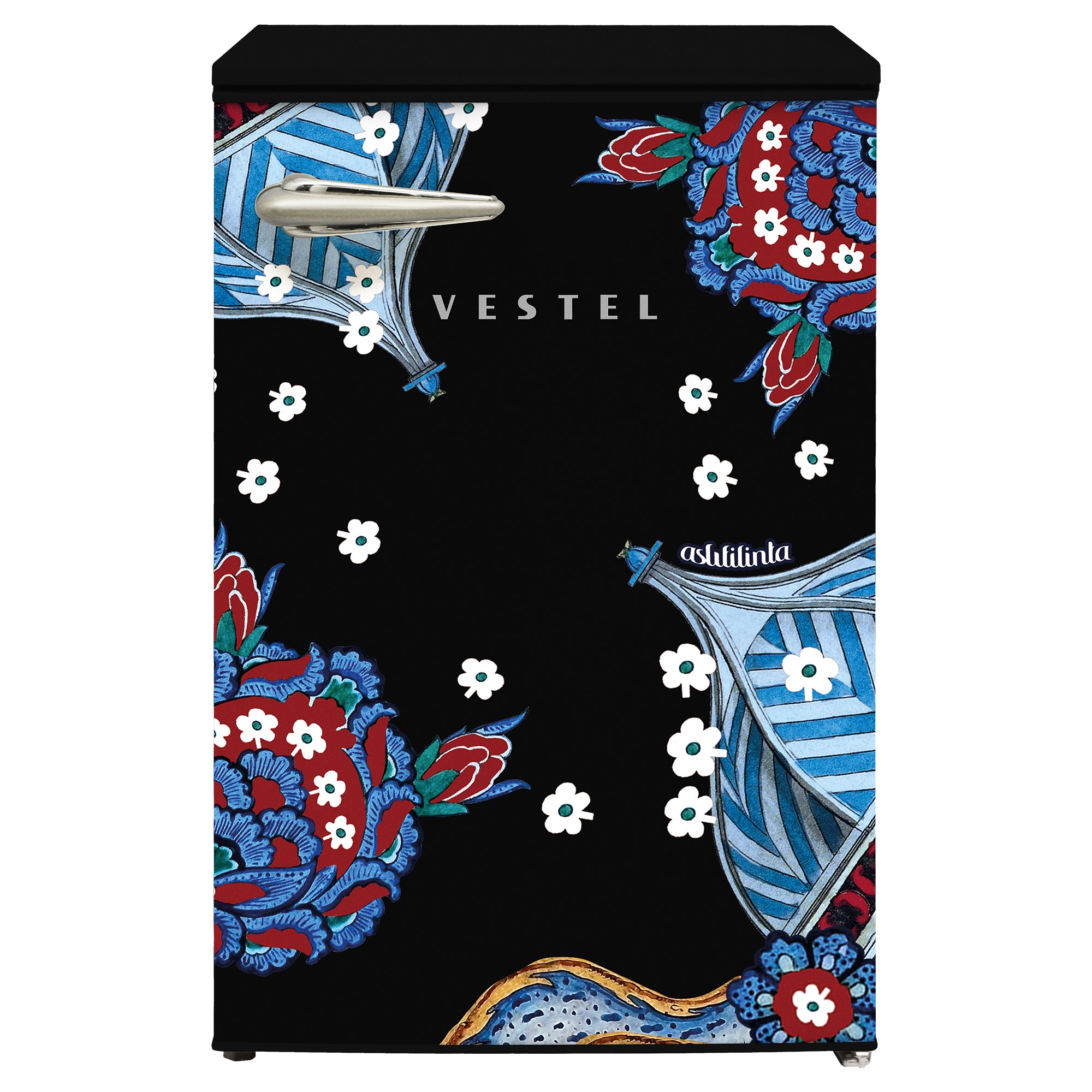 Vestel x Aslı Filinta Retro TT14021 Black Çini Kühlschrank