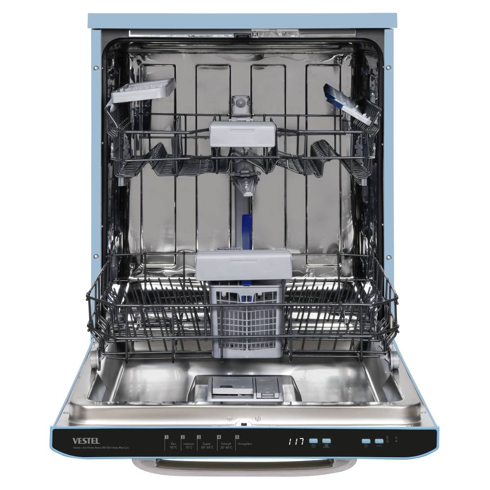 Vestel x Asl? Filinta DW 5001 Retro Baby Blue Çini freistehender Geschirrspüler