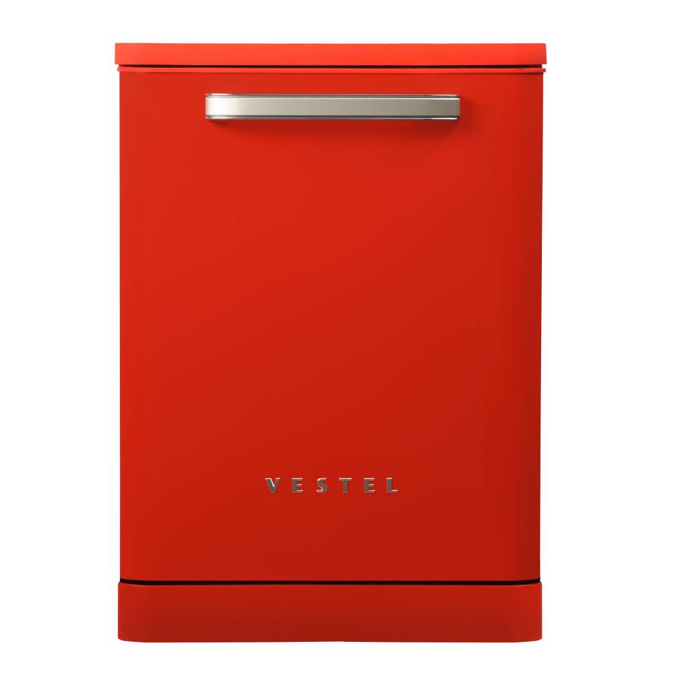 Vestel Retro DW 5001 Red freistehender Geschirrspüler