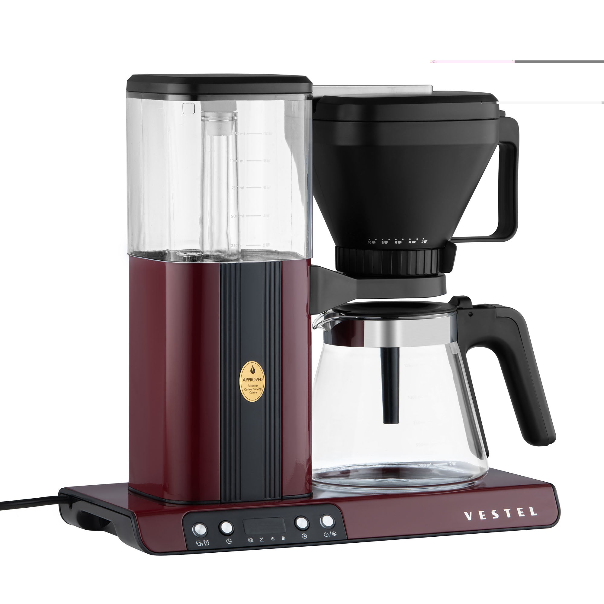 Vestel FCM9065 Bordeaux Golden Cup Filterkaffeemaschine
