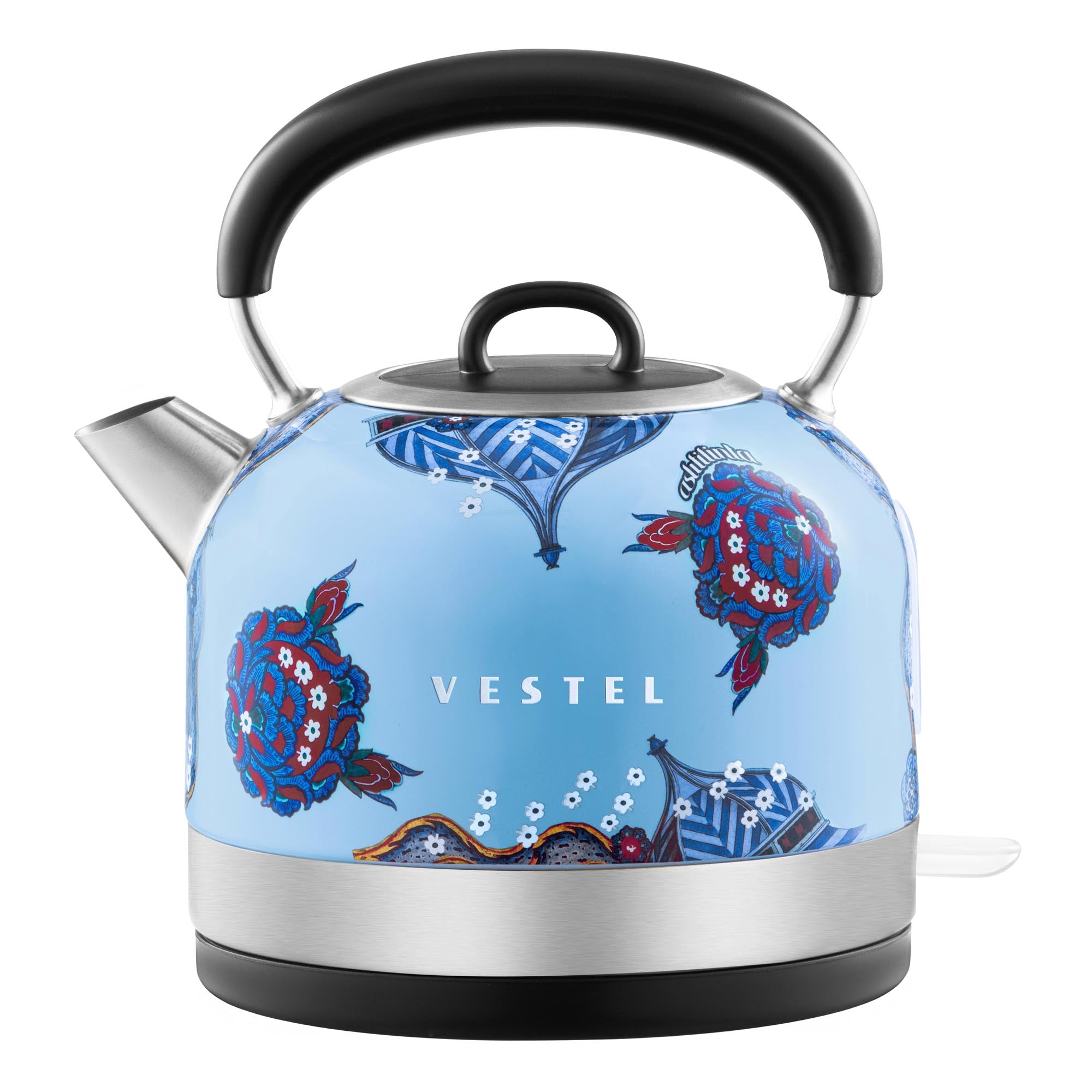 Vestel x Aslı Filinta Retro Babyblauer Çini Wasserkocher