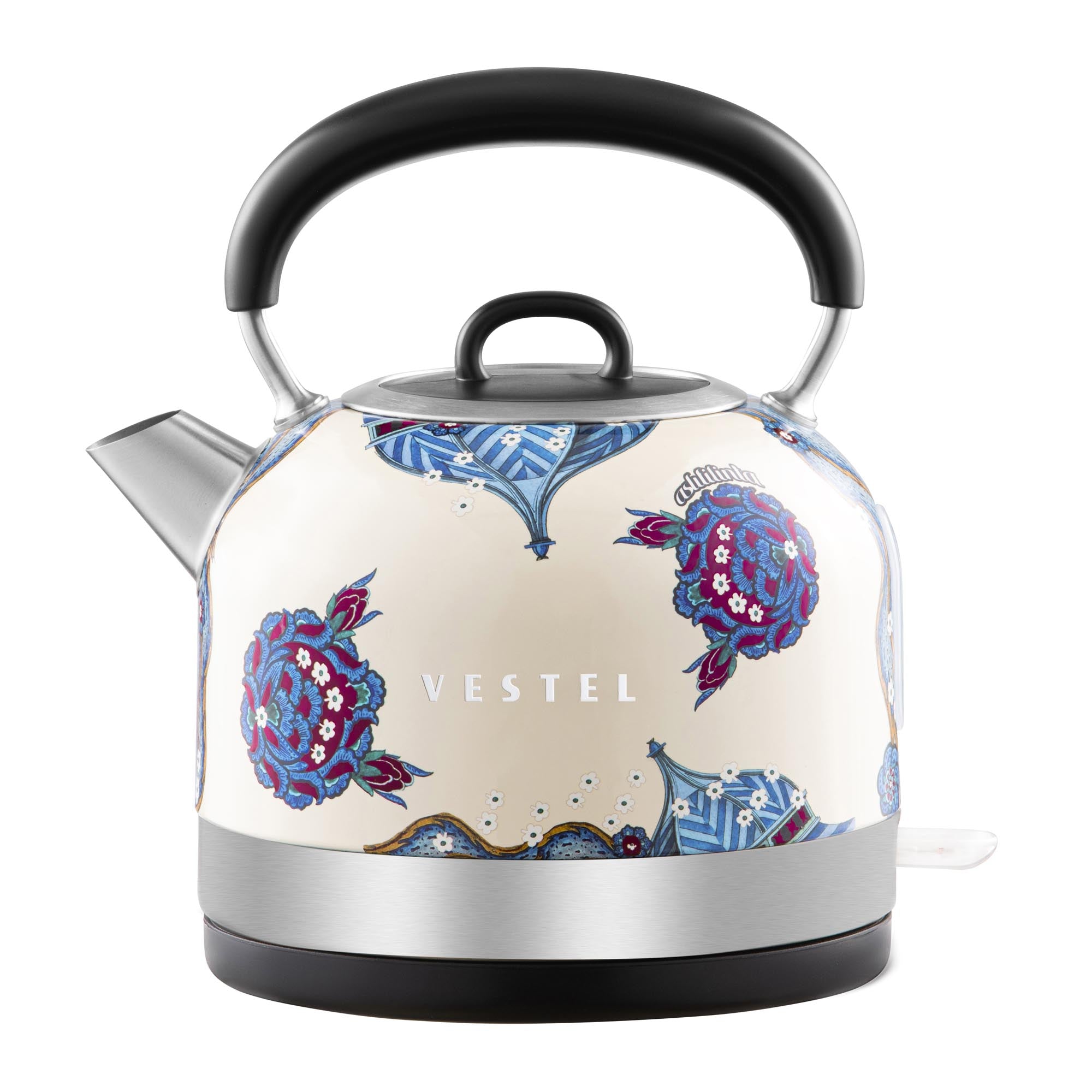 Vestel x Aslı Filinta Retro Beiger Çini Wasserkocher