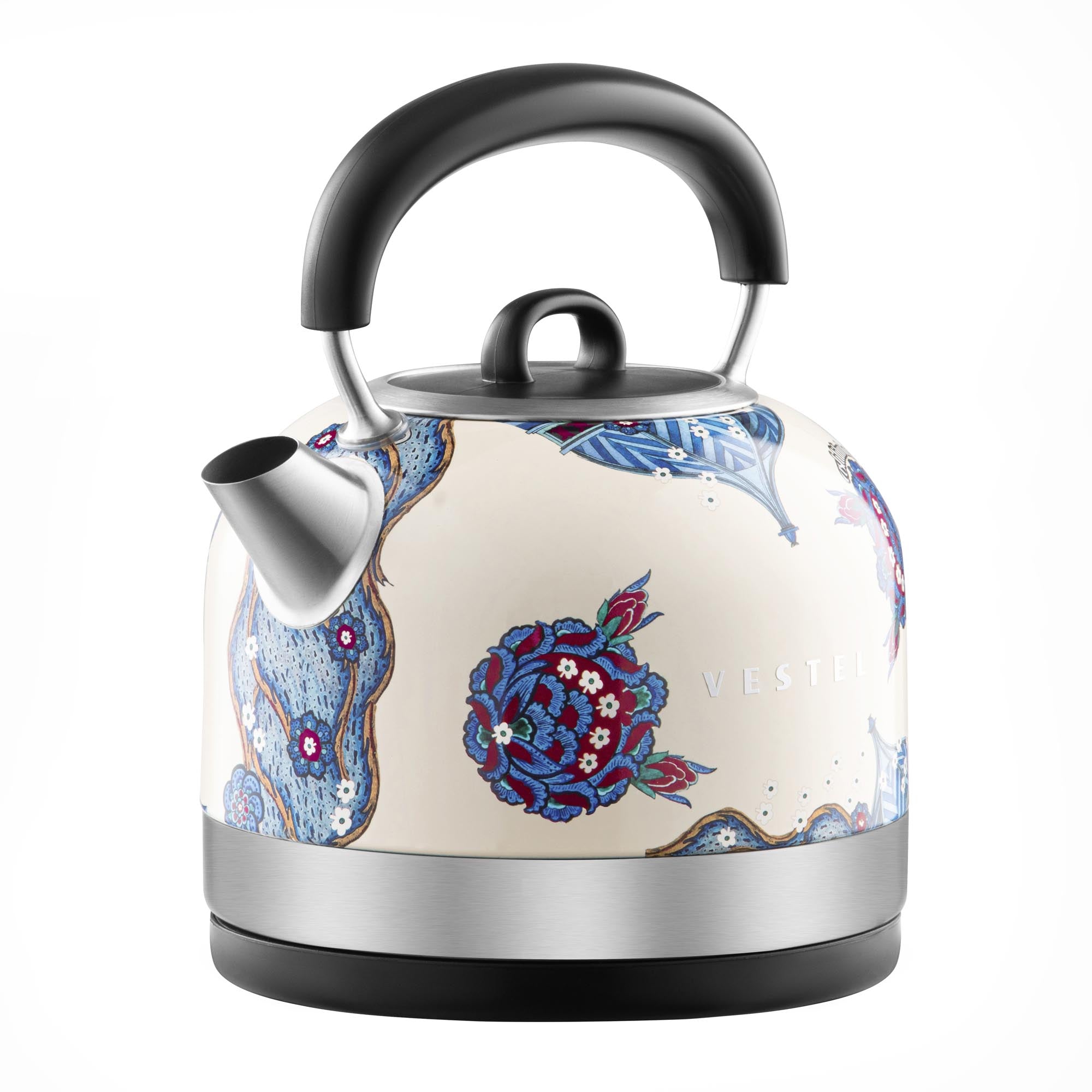 Vestel x Aslı Filinta Retro Beiger Çini Wasserkocher